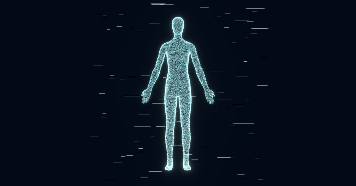 The Figure, made of light